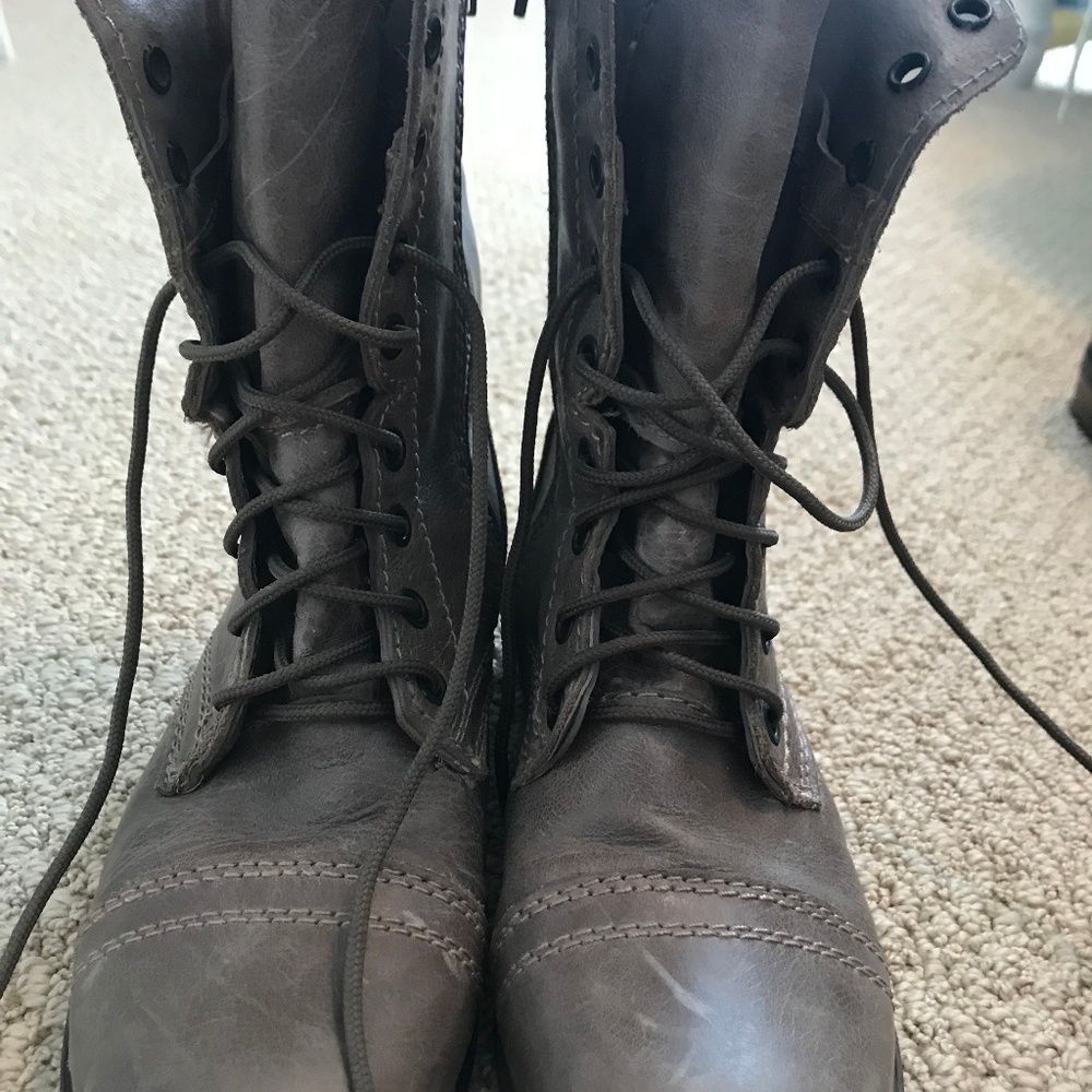 Tan Steve Madden Troopa Combat Boots